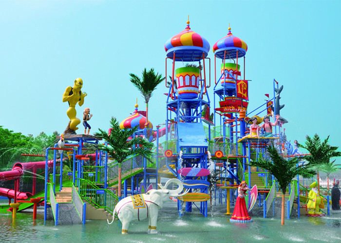 Outside Tornado Water Slide Playground For Amusement 1 Year Wanrranty