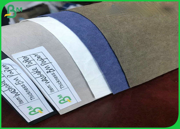  Various Color 0.3mm 0.55mm thick Recyclable Washable Kraft Paper For Totebag