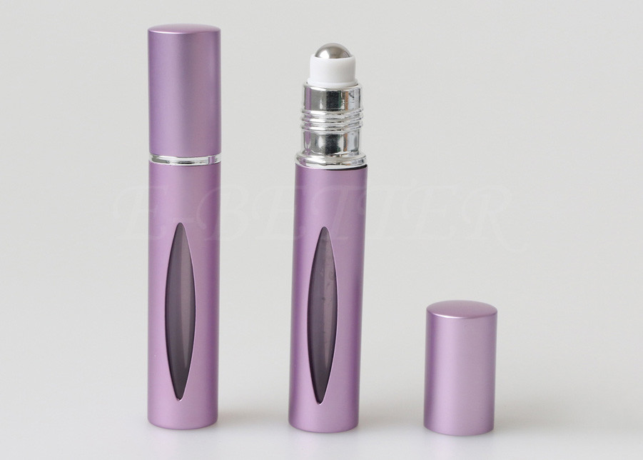 Essential Oil Refillable Roller ball Travel Perfume Atomiser Bottle 10 Ml With Glass Inner Vial
