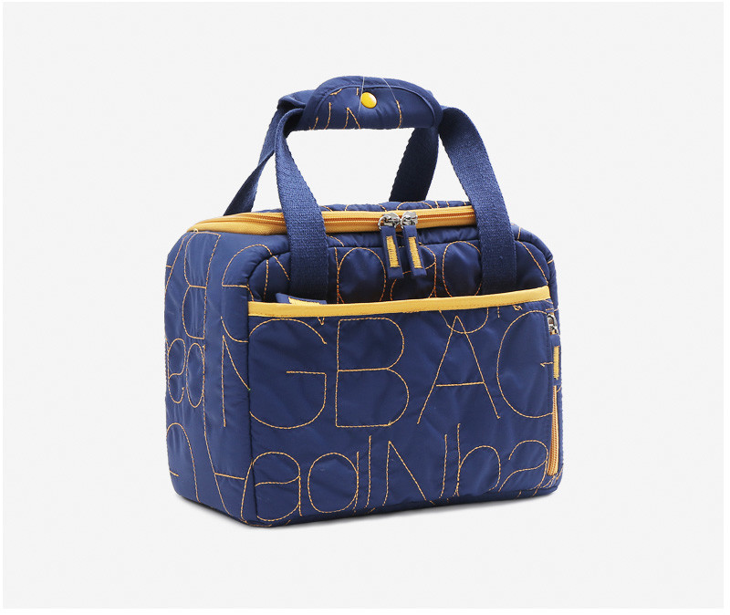 Zipper Fashion Eco Canvas Insulated Lunch Cooler Bags