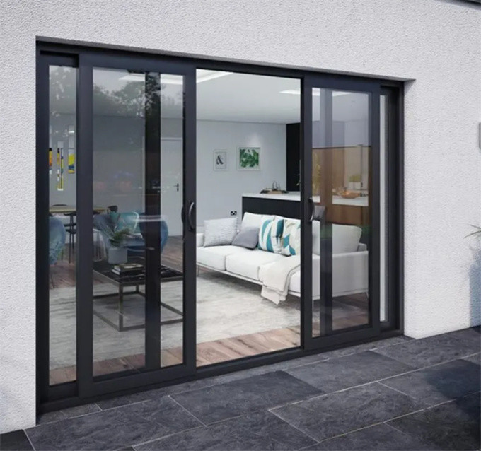 Residential Aluminium Sliding Doors With Thermal Break And Stainless Steel Screen