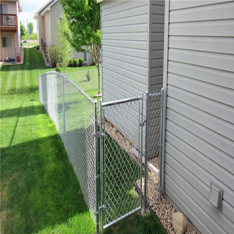 100ft Galvanized Black PVC Coated Chain Link Wire Mesh Fence For Sport Court
