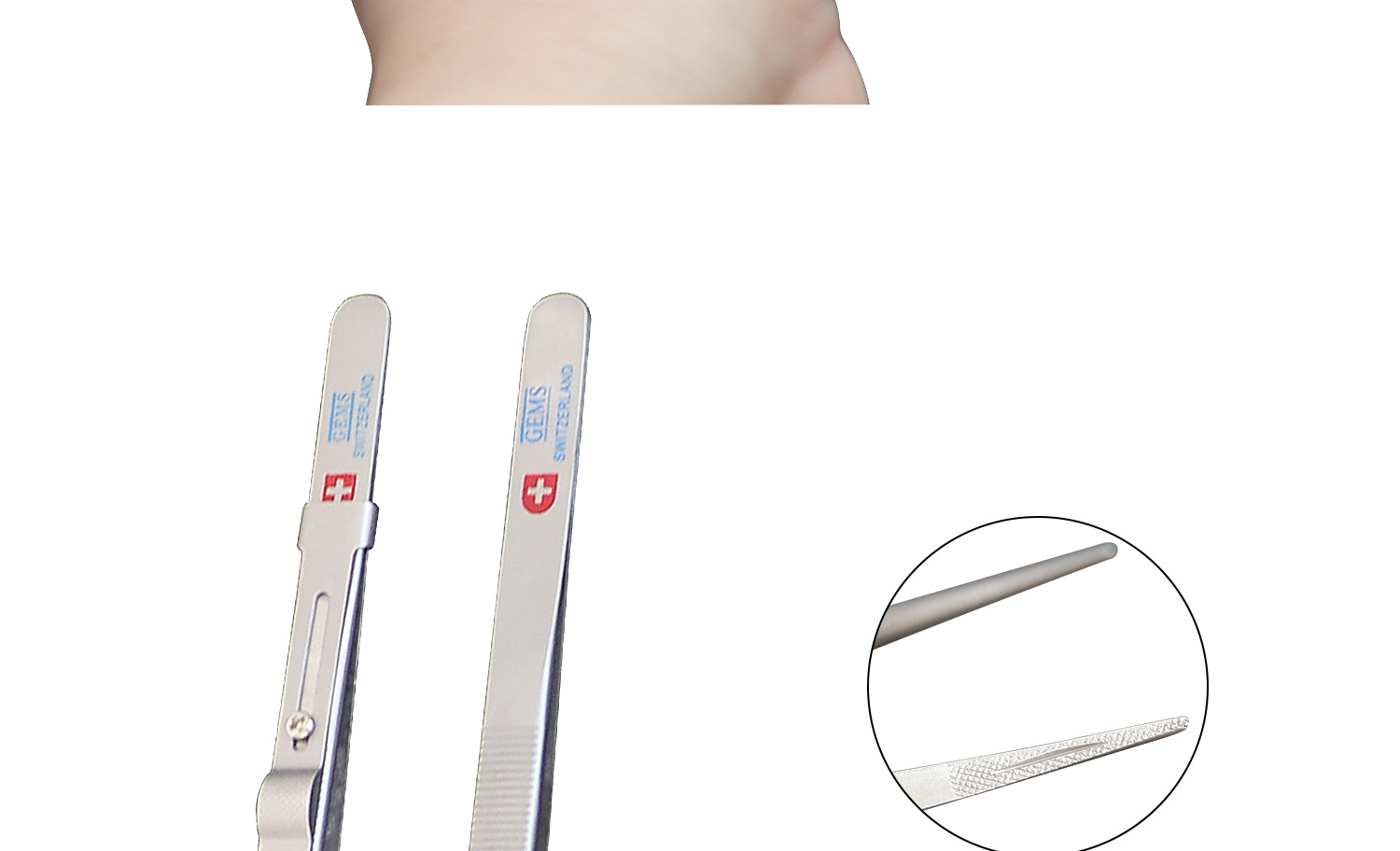 Stainless Steel Jewelry Tweezers Tools Anti Slip Pointed Fine