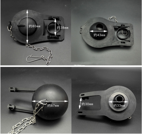 Customizable Toilet Tank Patting Cover Water Stop Valve With 2''And 3'' Sealing Plug