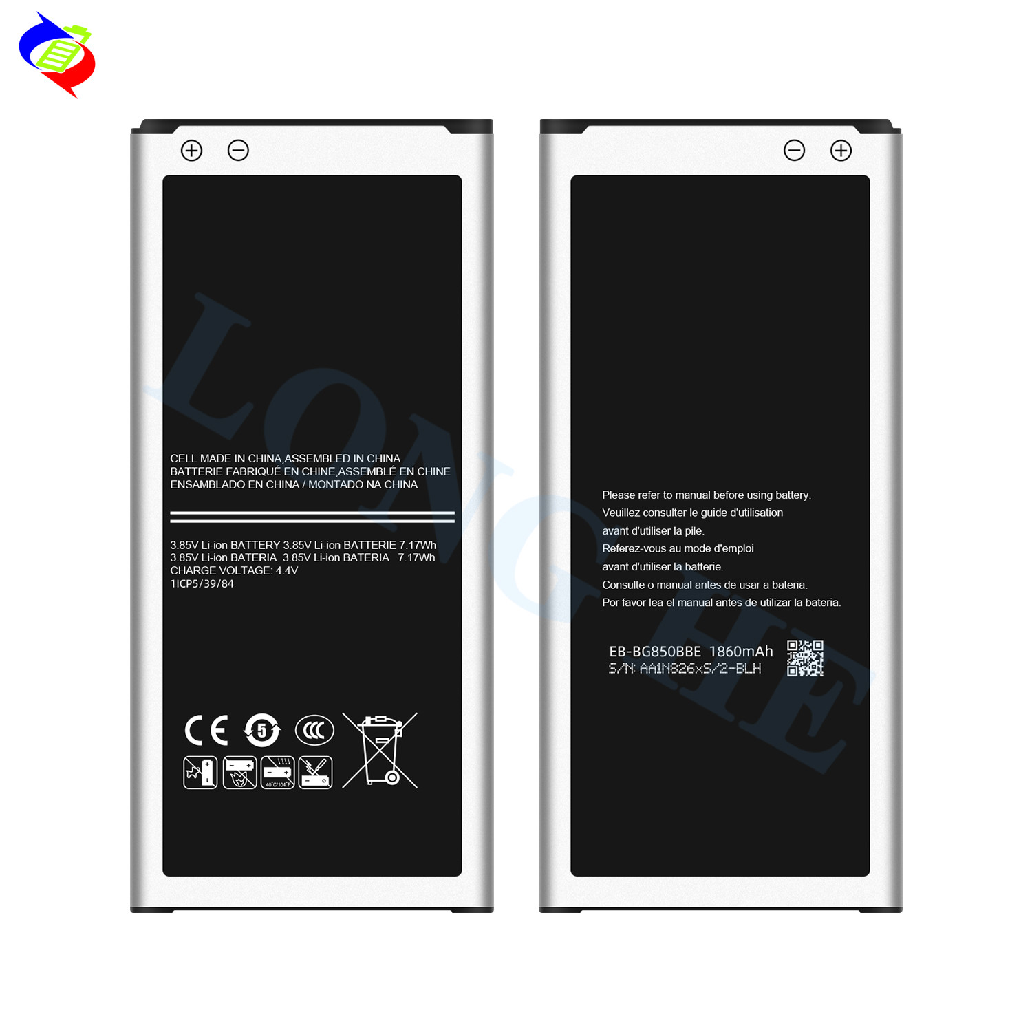 EB-BG850BBE 1860mAh Battery for Samsung G850 G8508 Mobile-phone Models Long-lasting
