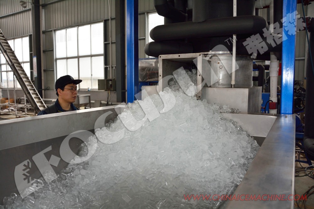 Automatic 10 Ton Cylindrical Ice Maker for Ice Storage Capacity of 10000kg by FOCUSUN