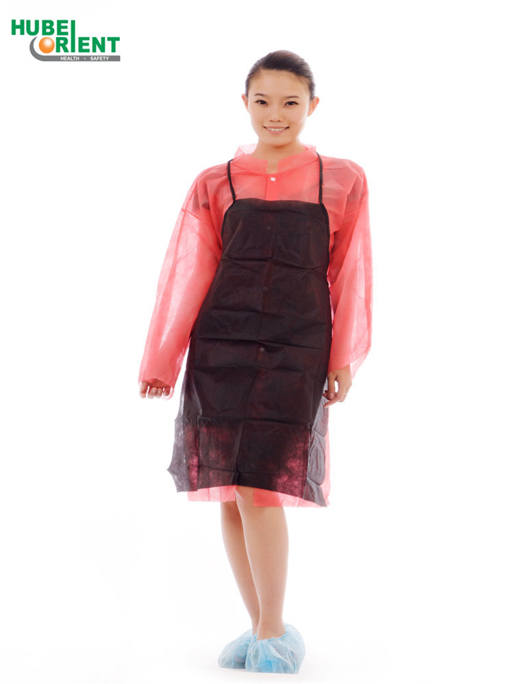 Lint Free Disposable PE Apron No Sleeves Plastic Wearing For Kitchen Food Industry