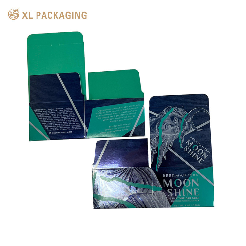 Gold Foil Foldable Card Box Cardboard Customized For Skin Care Glass Bottle Box