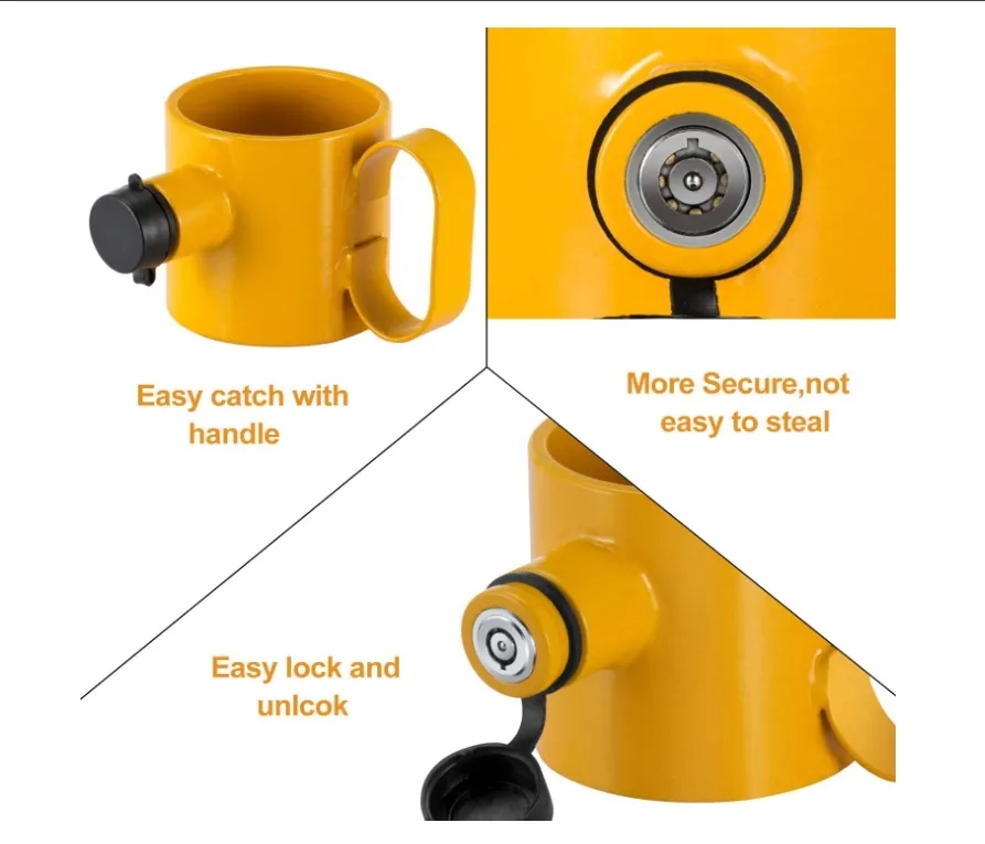 Wheel King Pin Lock with Handles and Warning Tag The Perfect Addition to Your Trailer