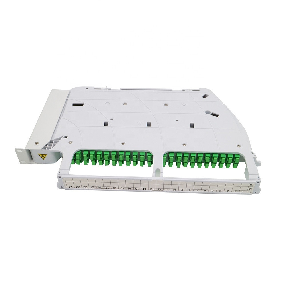 Rack Mounted 19" Rotary 24 Port ODF Fiber Optic Patch Panel