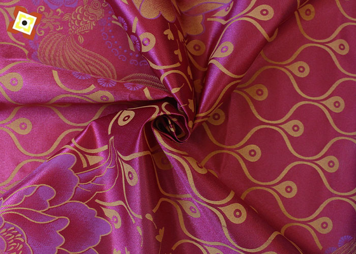 Polyester Red Printed Warp Knitted Fabric 110gsm For Mattress Sofa