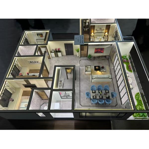 Contemporary House Interior Models 1:25 LED Illumination Interior Architecture Model