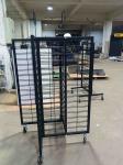 Robust 4 Way Wire Mesh Display Rack Rolling Gridwall Display Powder Coated AT