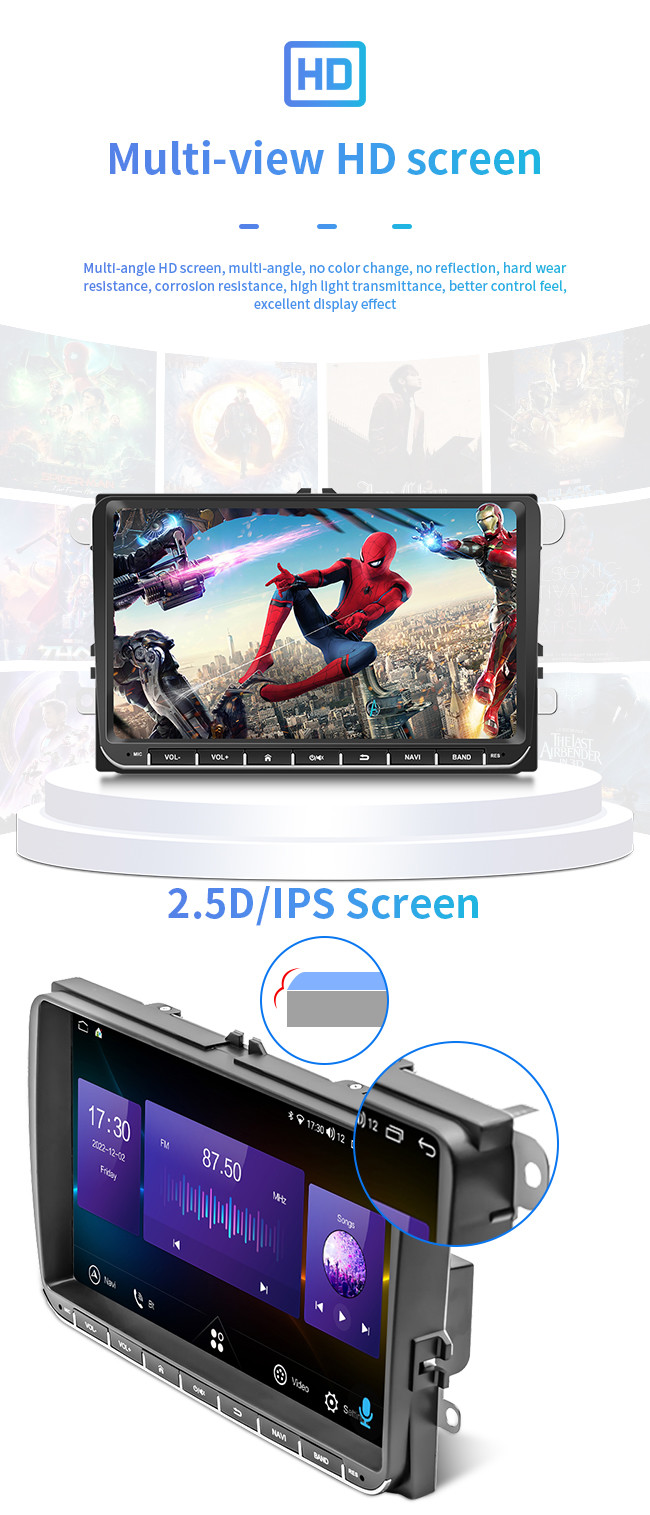 Universal Car GPS With Android With 1080P Screen WiFi Car Multimedia For Volkswagen