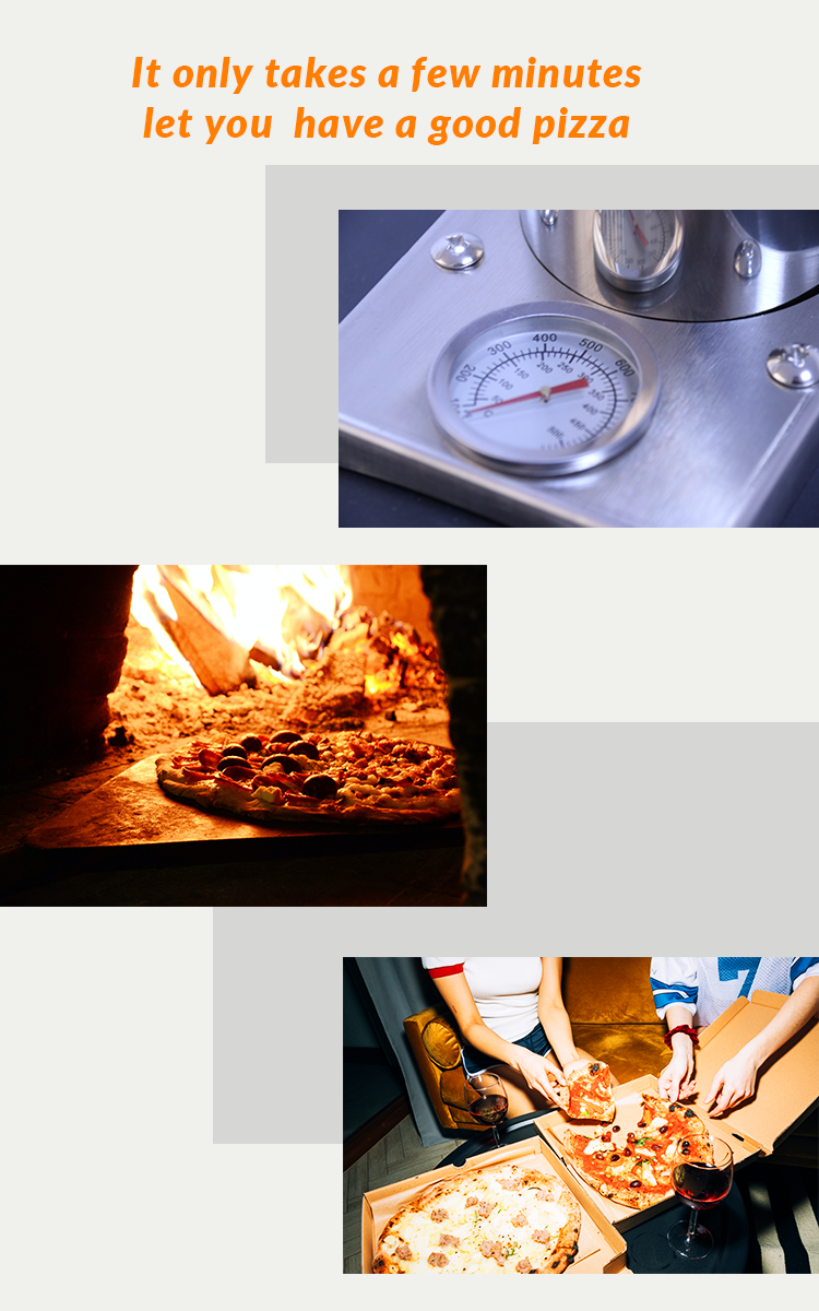 Multi-Function Pizzaofen Horno for Making Perfect Pizzas Outdoors 33*33*1.2cm