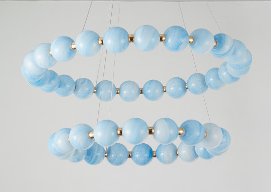 Customized Living Room Chandelier Restaurant Hotel Lobby Pearl Necklace Chandelier