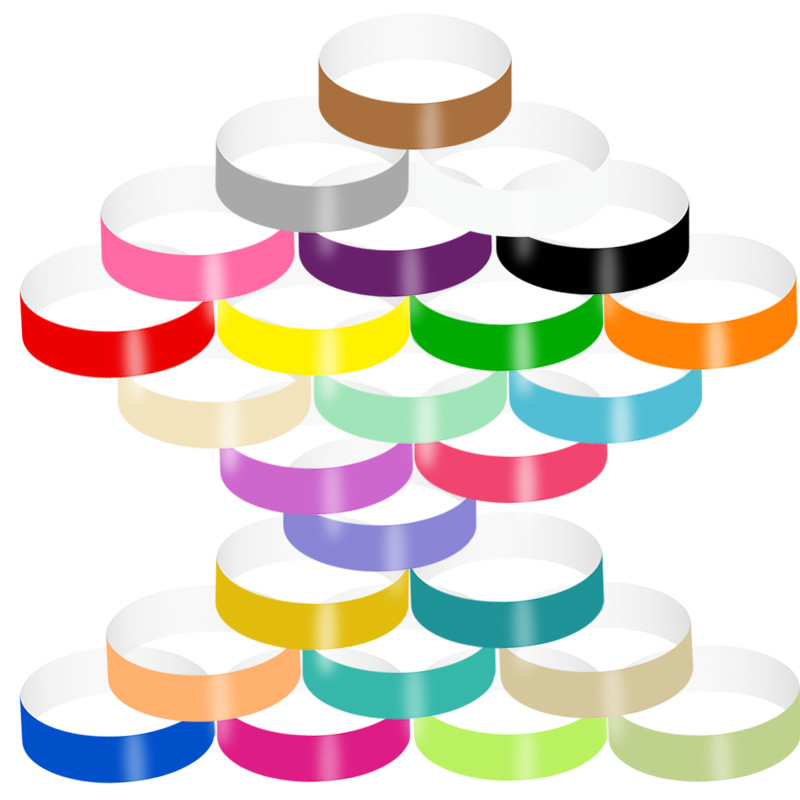 Paper Armbands For Events , Tyvek Wristbands Wholesale For Community Festivals And Celebrations