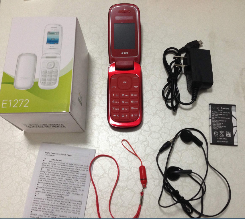 cheapest 1.77inch SC6531 GSM 4 bands multi-language mini flip phone E1272