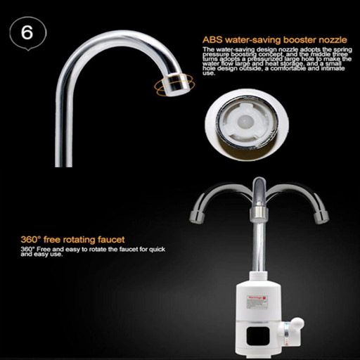 IPX4 Waterproof 220V Wall Mounted Heating Tap With LED Display