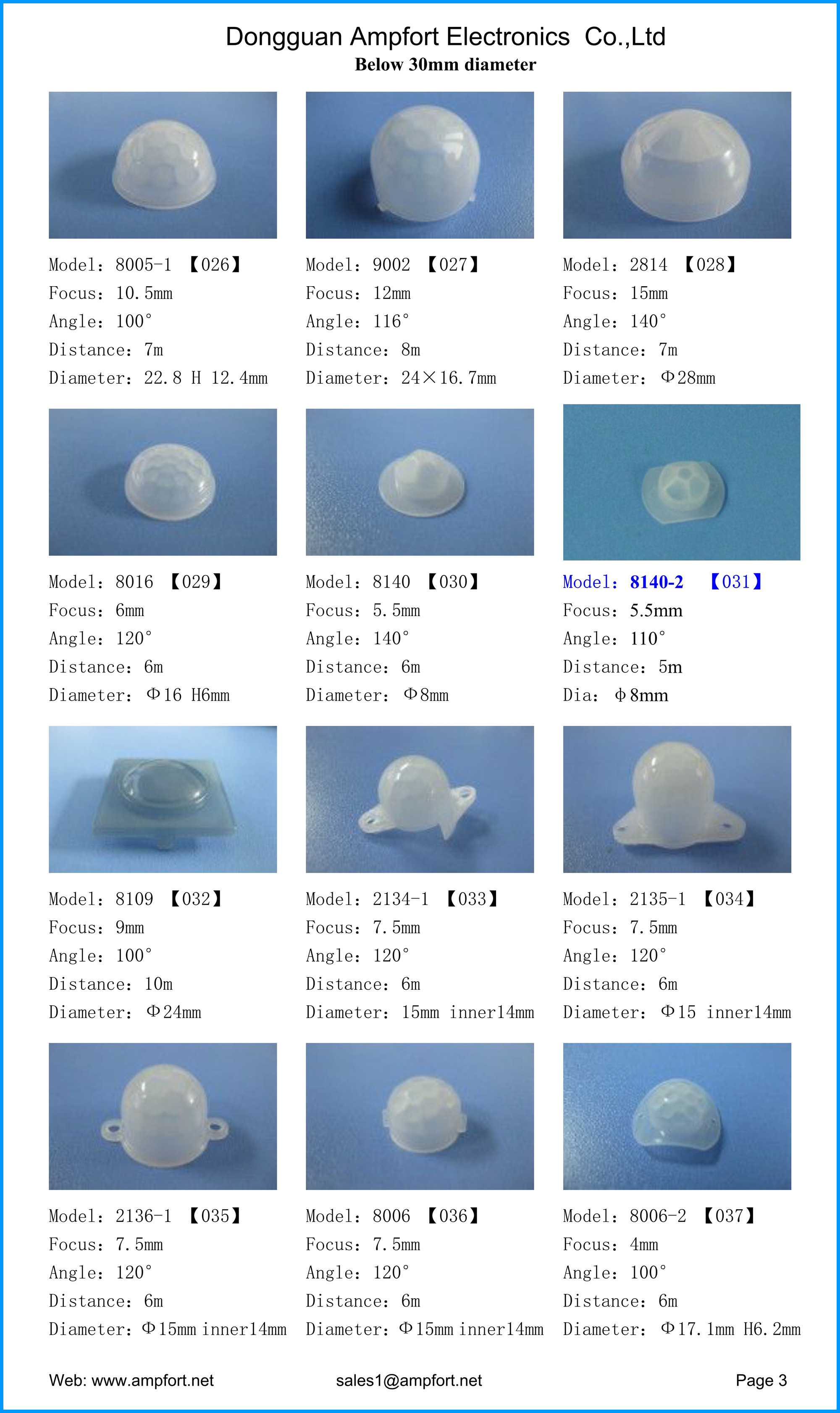 10mm 12mm 140DEG PIR Sensor Module ROHS Round PIR Motion Sensor