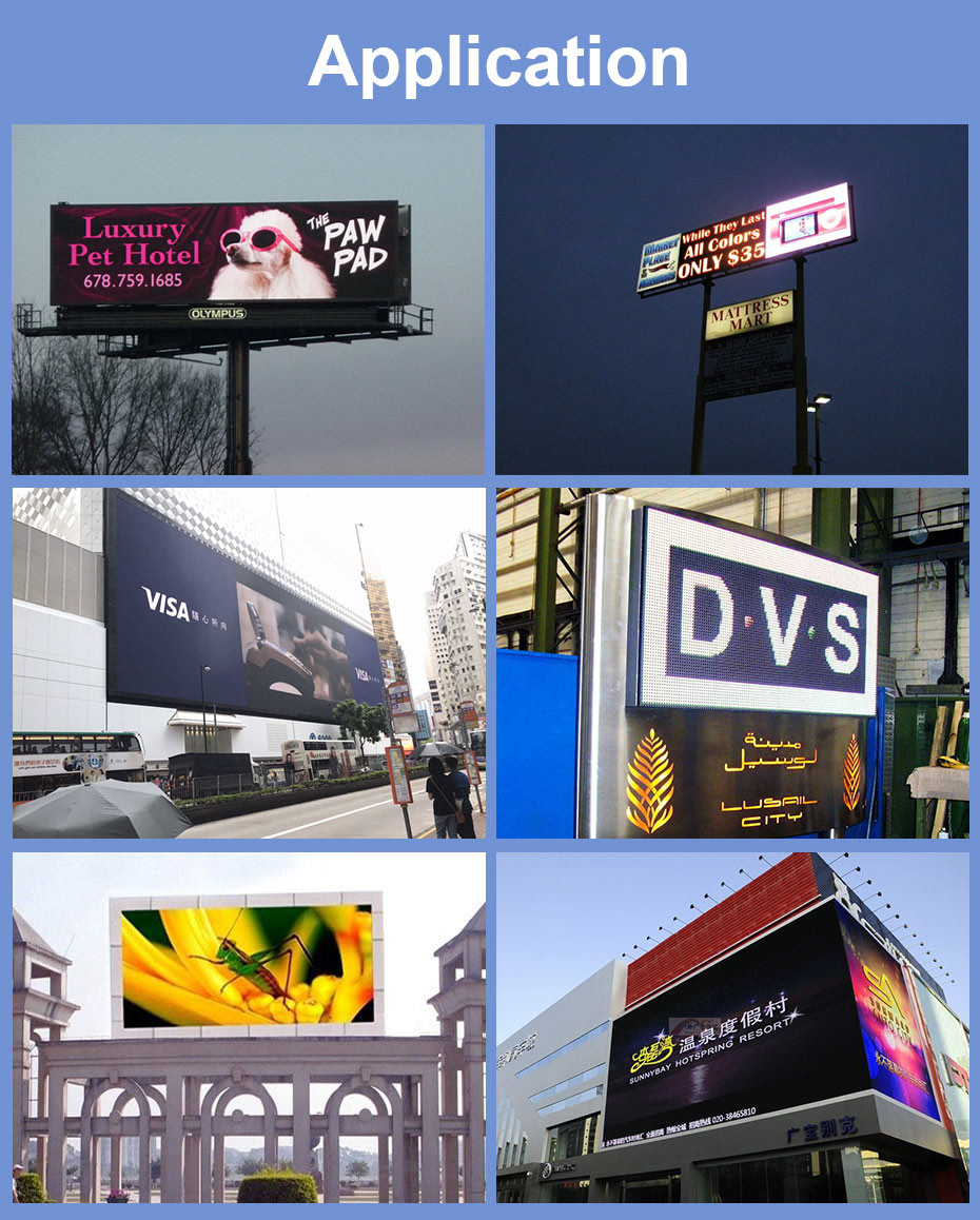 P3 P4 P5 P6 Outdoor Fixed LED Display LED Screen Waterproof Cabinet IP65 960x960mm