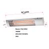 Buy cheap IP65 1800W Electric Patio Heater Infrared Radiant Heat Carbon fiber heating from wholesalers