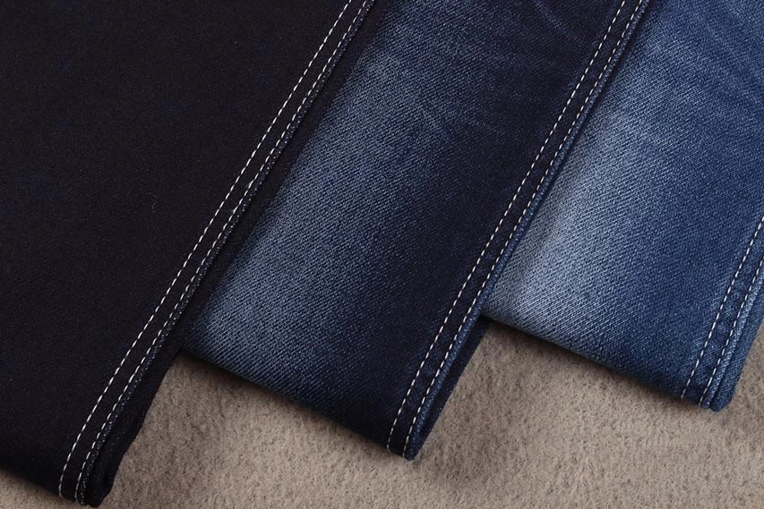 Fake Knit Cotton Polyester Rayon Spandex Terry Denim Fabric For Jeans