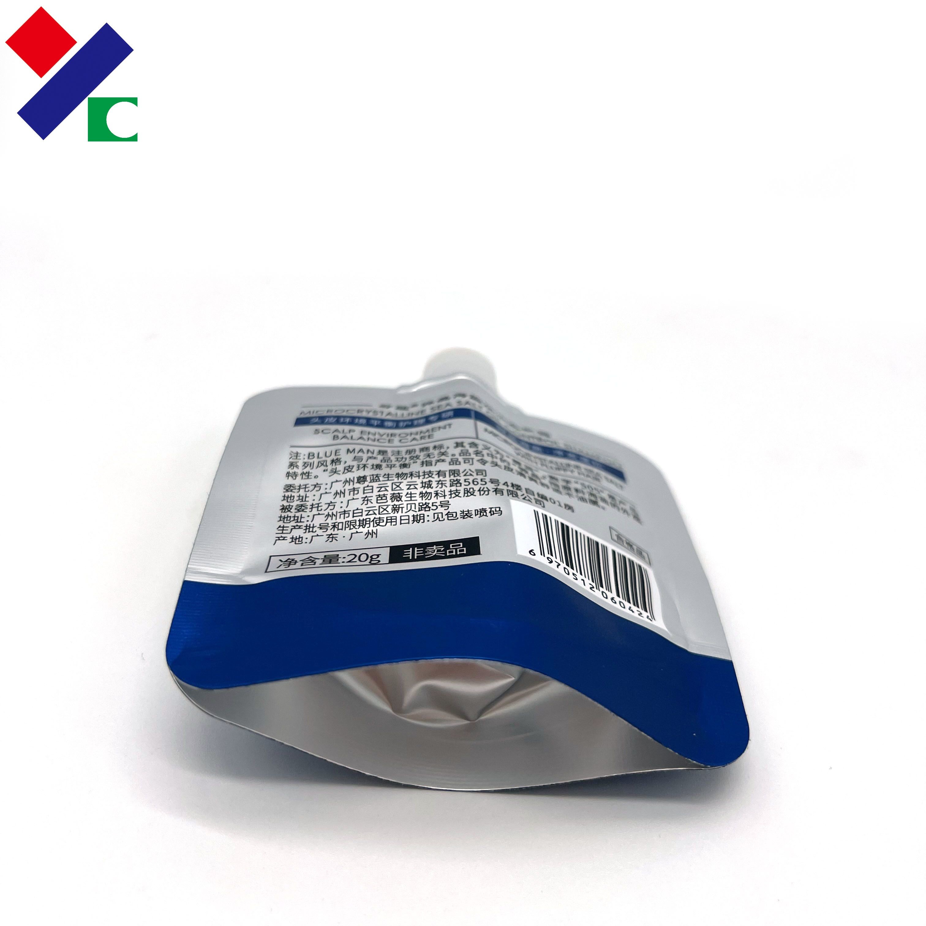 Standing Up Aluminum Foil Spout Pouch Packaging For Shampoo Liquid Soap Bag