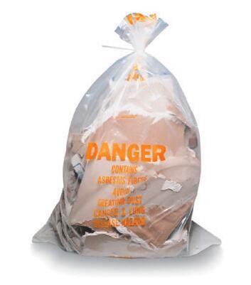 PE packing bag for Asbestos fibers, large size thicker LDPE asbestos remove bags, Large Asbestos Waste Removal Bags, pac