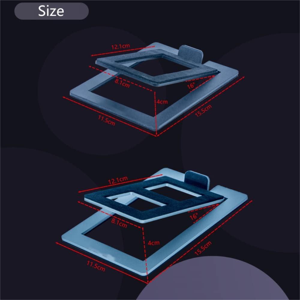 Silver Studio Monitor Vibration Damping Tilted Tabletop Speaker Stand for Bookshelf Computer Speakers