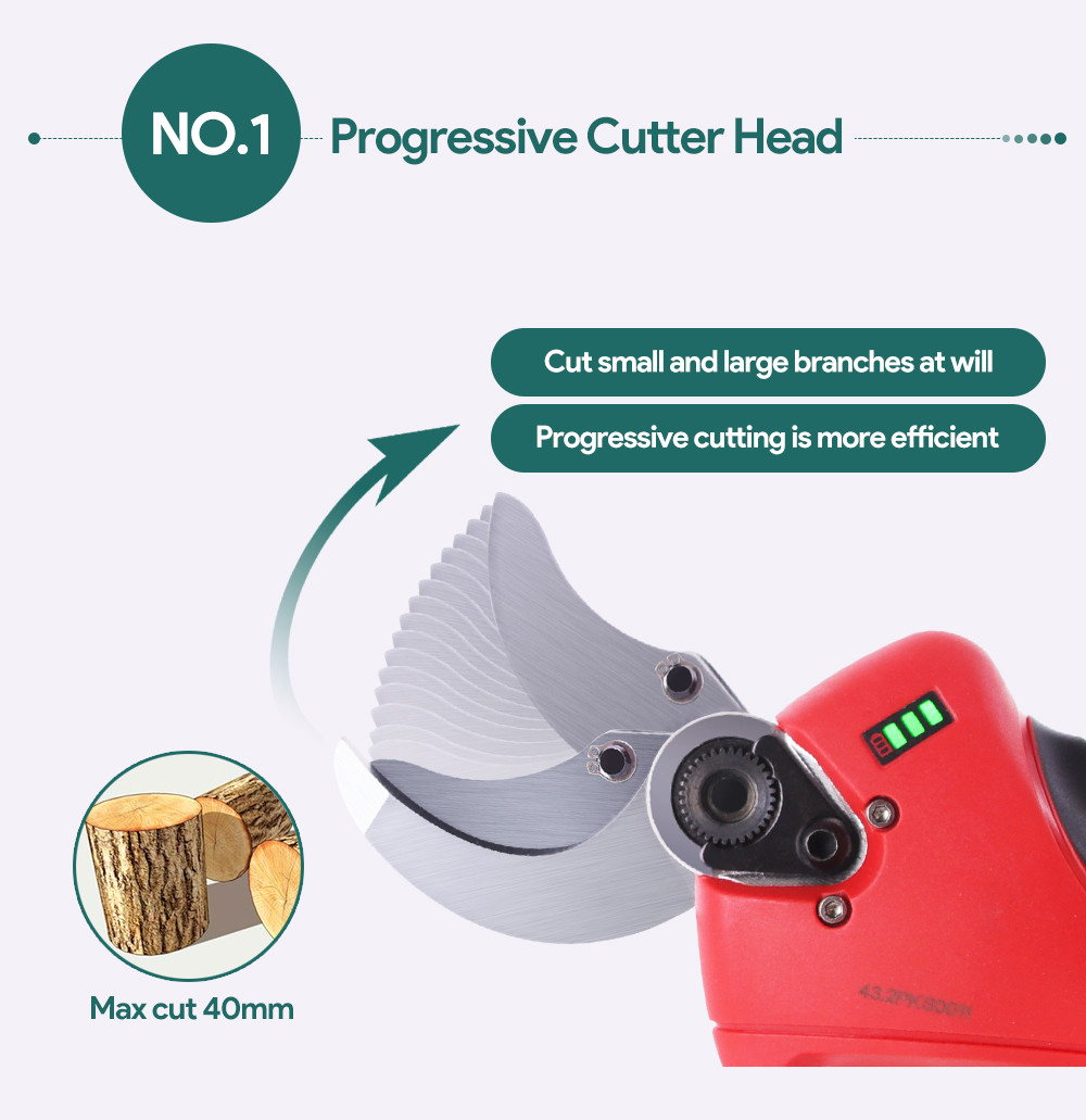 Cordless Garden Cutting Tools Tree Pruners with LED Display and Progressive function For Vineyard And Orchard