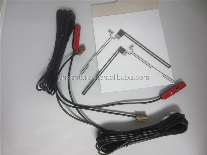 Direct Supply 5dbi Gain RG174 VHF/UHF Digital Car TV Antenna Film Antenna Membrane Antenna