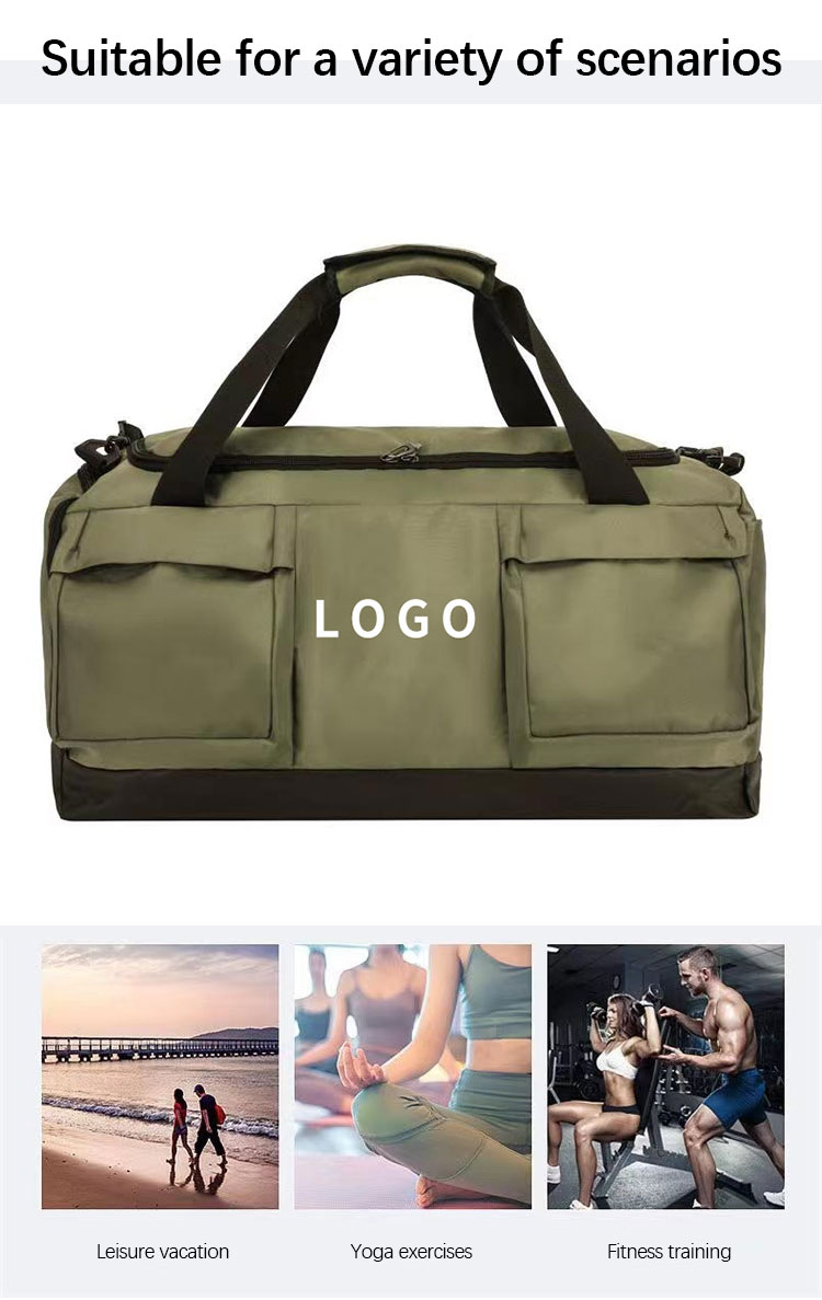 Weekender Overnight Waterproof Travel Gym Sports Duffel Bags With Shoe Compartment