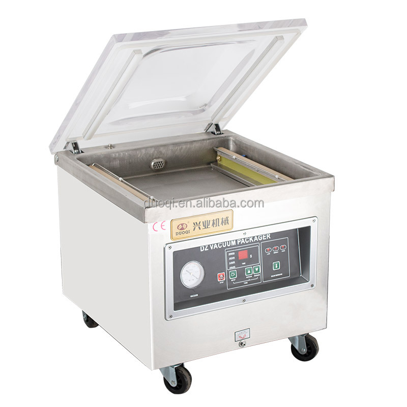 Design Vacuum Chamber Nitrogen Gas Flushing Food Vegetable Meat Pouch Sealing Machine