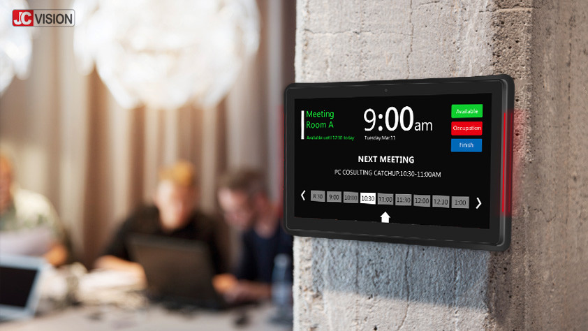 LED Light Conference Room Displays , NFC Poe Meeting Room Schedule Display