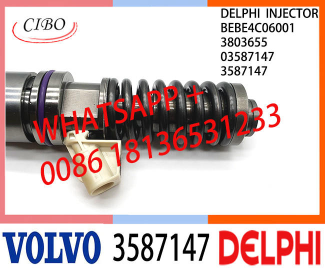 Common Rail Fuel Diesel Injector BEBE4C06001 3587147 3803655 03587147 E1 for VOL truck 9.0 LITRE INDUSTRIAL