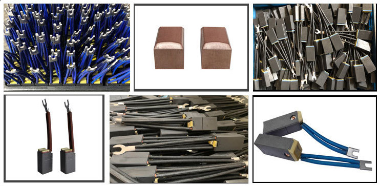 Different Material Electric Motor Carbon Brushes For Diesel Engine , Gasoline Motor