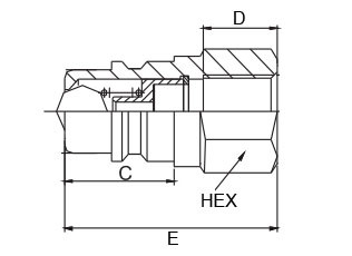 Hydraulic Zinc Plated Steel 3000PSI ISO 5675 Coupler