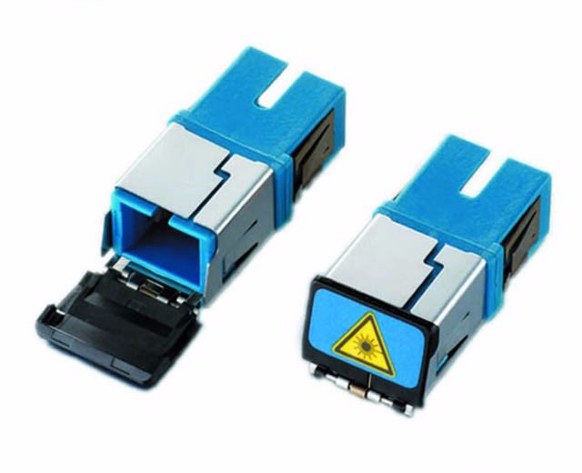 flangeless green SC/APC SM simplex fiber otical adapter