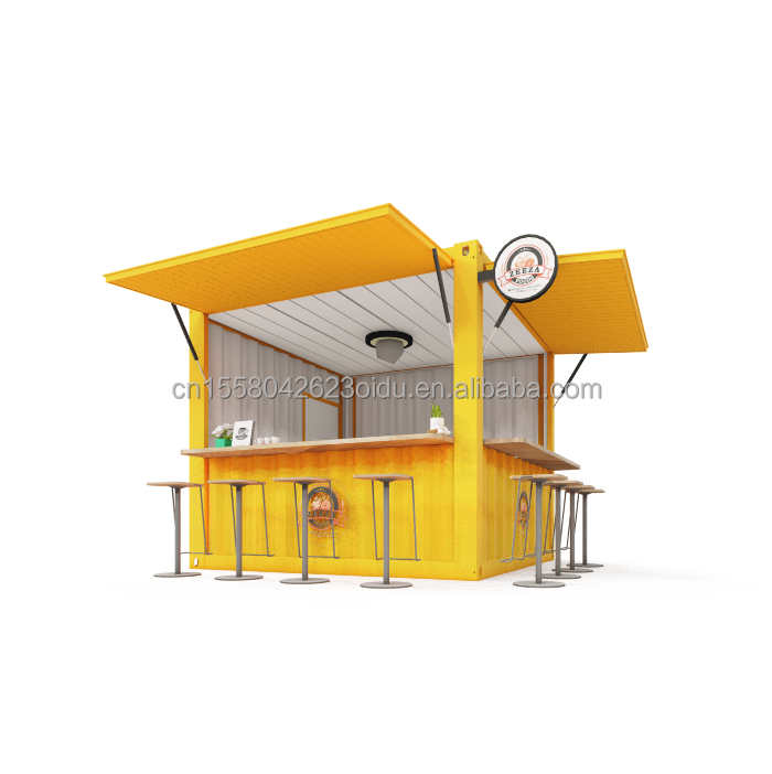 Galvanized Steel Bending 180g 10FT Mini Pop-up Shop Container Coffee Shop/Bar/Fast-food Restaurant/Convenience Store/Kiosk/Booth