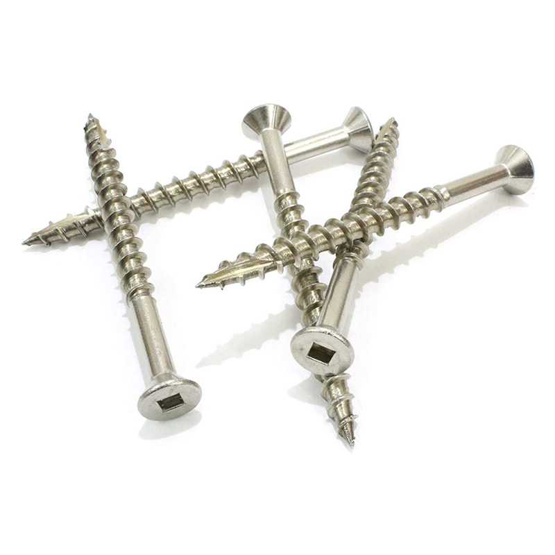 T17 Galvanised C3 Deck Screws Square Countersunk Head Screw With Ribs