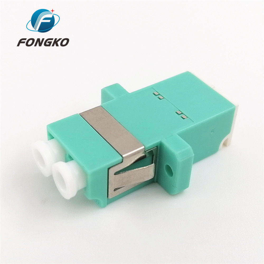 Fireproof Blue Duplex Fiber Optic Adapter LC DX OM3 With Shutter