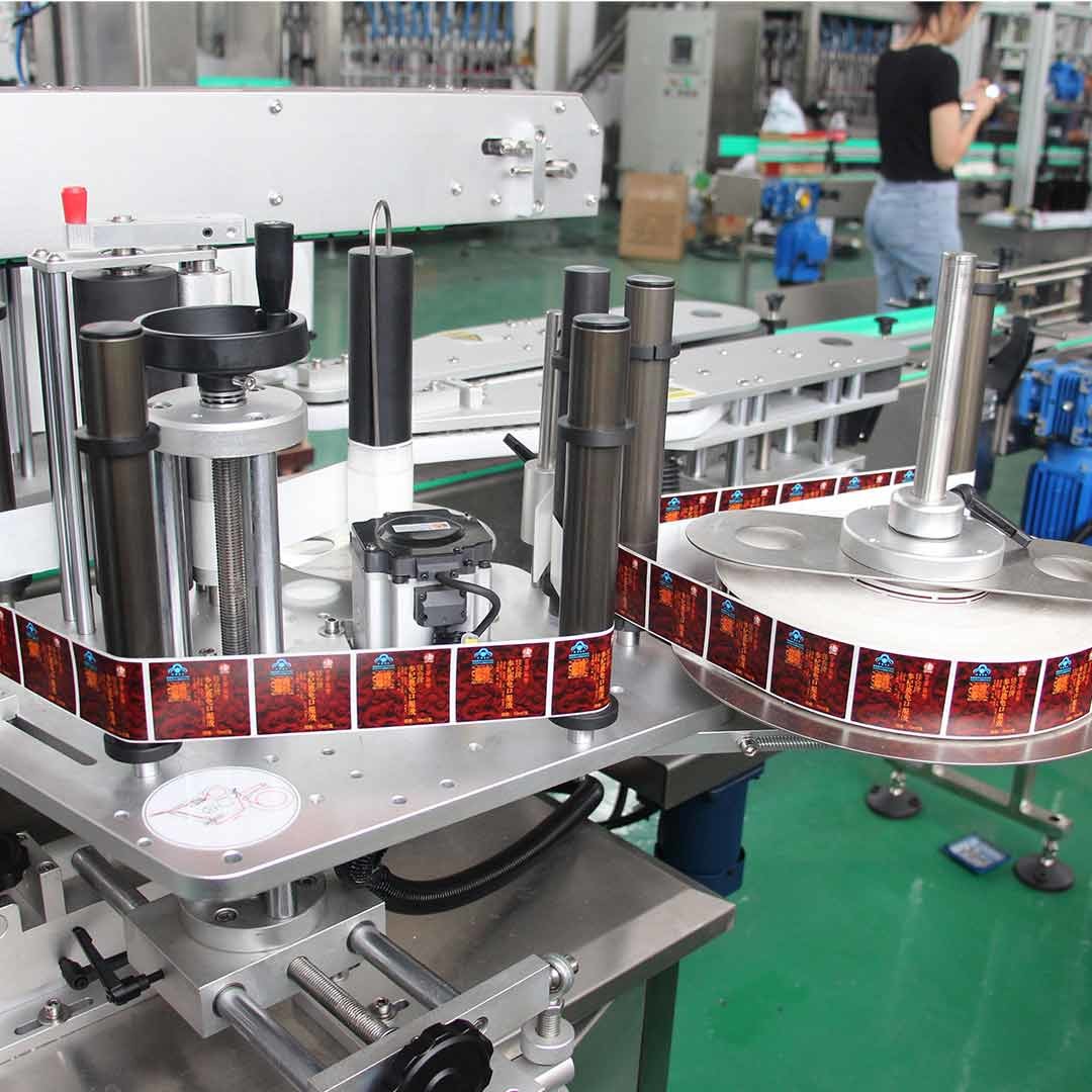 Automatic High Speed Front And Back Labeling Machine Squere Jar Labeling Applicator