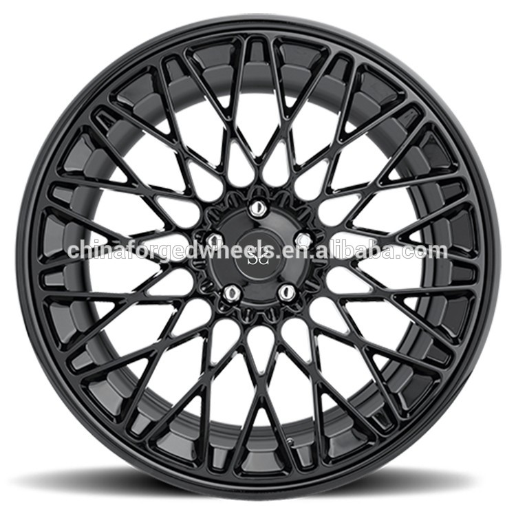 Gloss Black Customised 2-Piece Forged Alloy Rims 17" For Audi S4 / 19" alloy rims 5x112