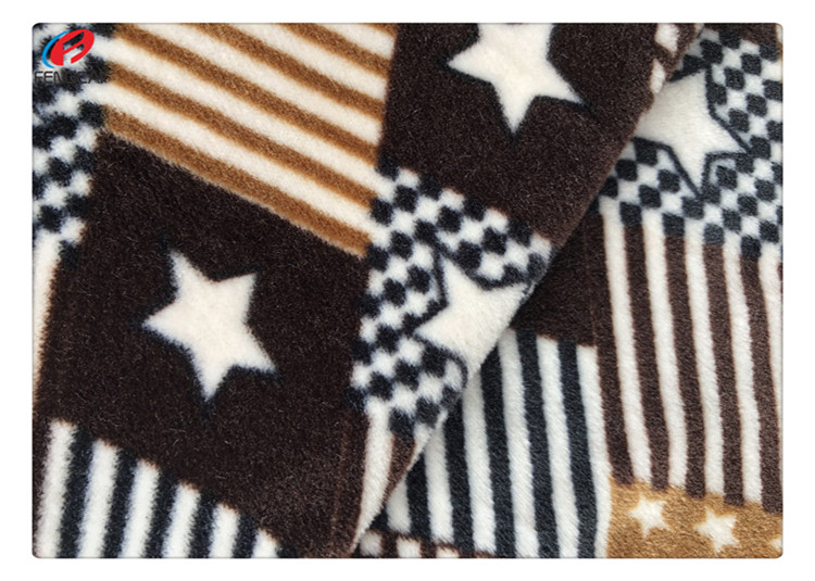 Faux Fur Print Spandex Velvet Fabric For Blanket 95%Polyester