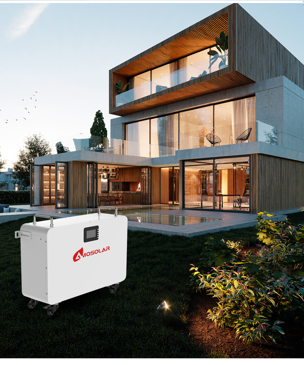 Amosolar 48V 280Ah 13.44KWh Battery Pack for Home Temperature Storage of Solar Energy