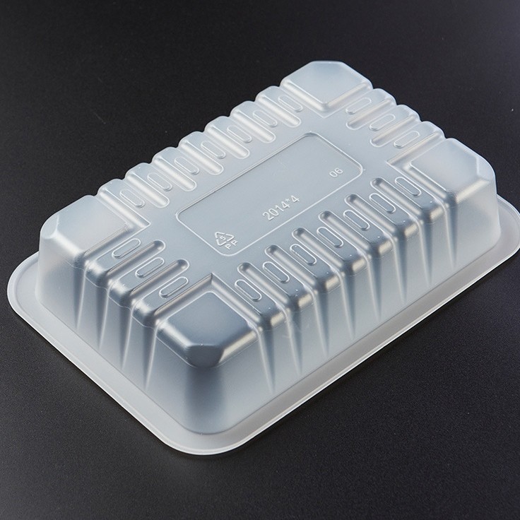 Disposable PP Rectangular Butchers Plastic Meat Trays For Frozen Meat And Seafood