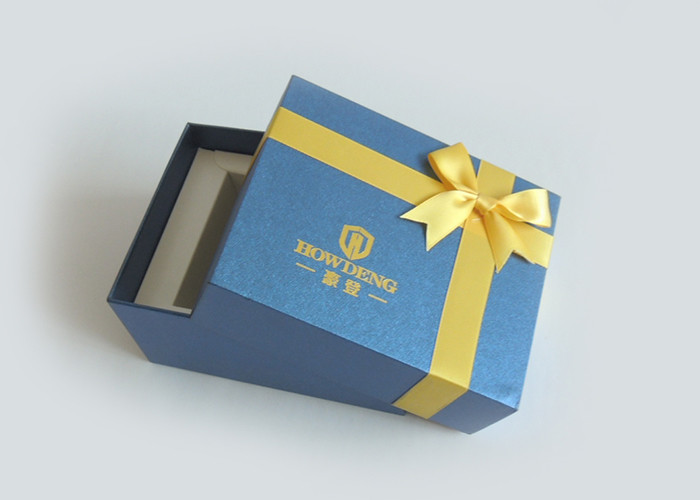 Hard Cardboard Gift Boxes Lid And Base Favor Packaging Boxes With Ribbion