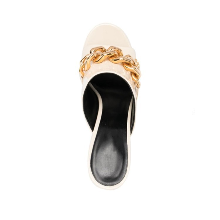 Customized Womens Slip On Heels Mules With Rubber Sole Material