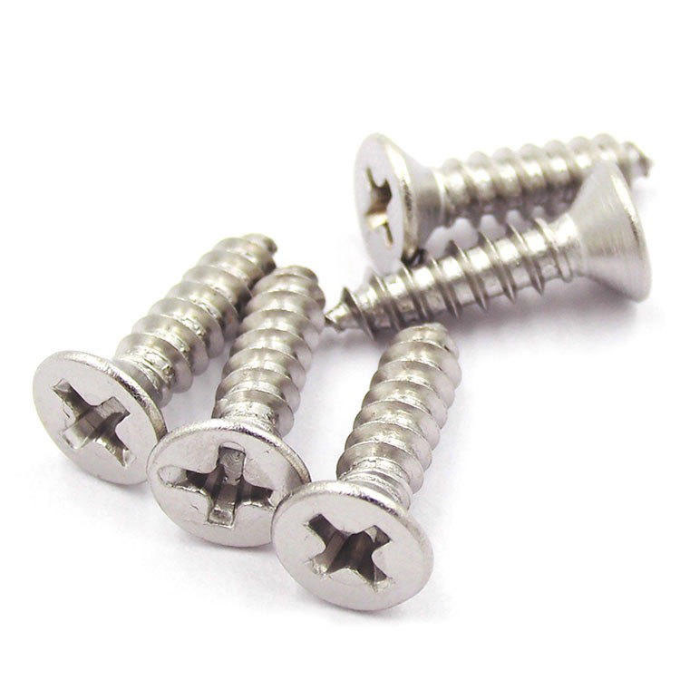 Flat Head Cross Self Tapping Screws Countersunk Head Self Tapping Screws 201 Stainless Steel
